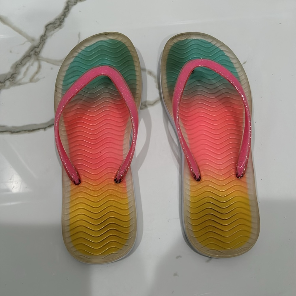 Colorful flip flops